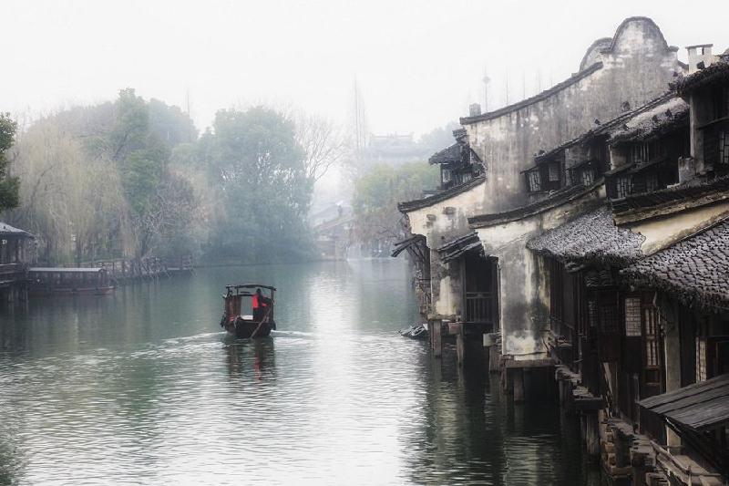 《江南烟雨》(原创)            微笑每一天(云南) 烟雨江南的 小镇