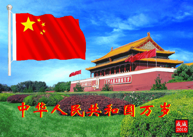 手举国旗的男孩 文Ⅱ王秀北(江苏)