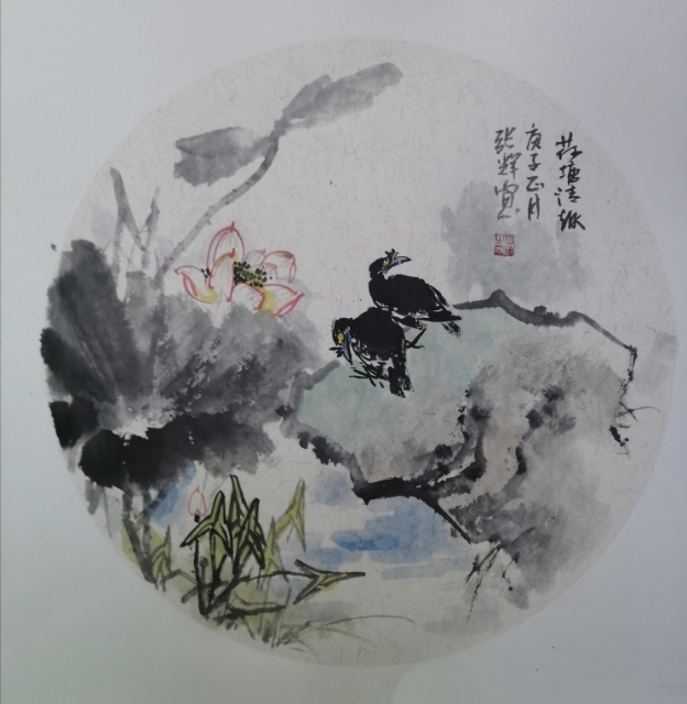 百未书画院‖院长张辉老师创作的巨幅水墨荷花及荷花小品系列作品辑
