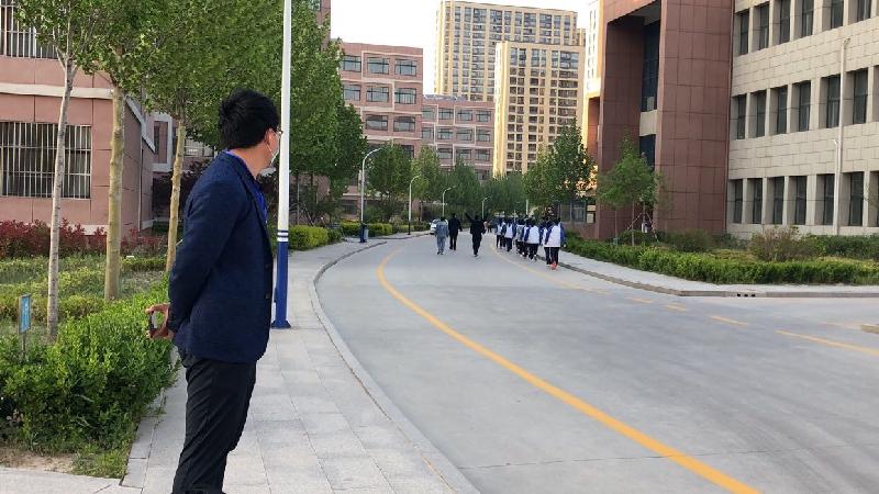 山东庆云云天中学高三开学秩序井然