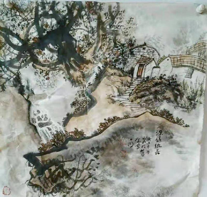 张世明,著名山水画家,山东临朐人,中国美术家协会会员,中国画