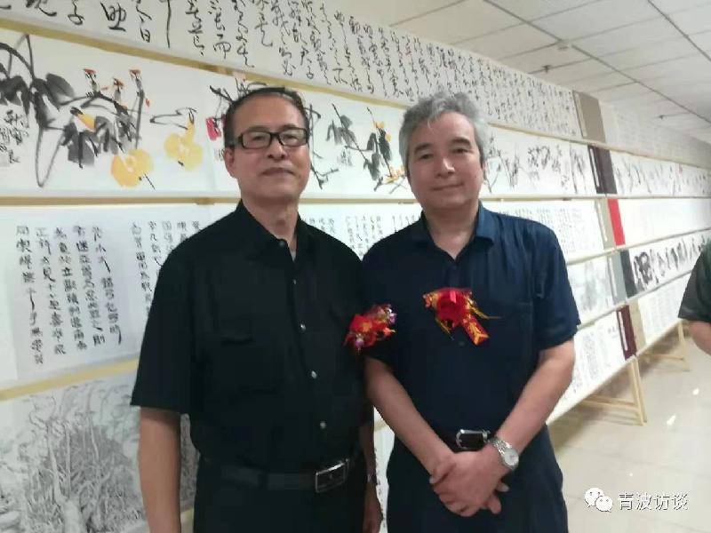 "青波访谈"作者李青波与著名书法家,吉林省文联副主席,吉林省