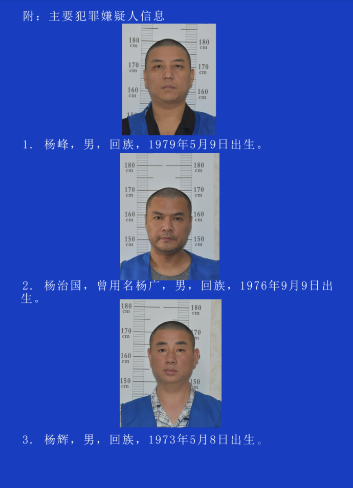 关于公开征集杨峰,杨治国等人黑恶犯罪 团伙违法犯罪线索的通告