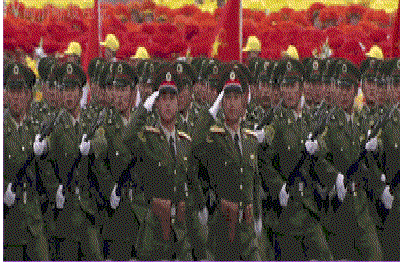 桦南县宋铁峰与战友同庆八一40周年战友情深留念