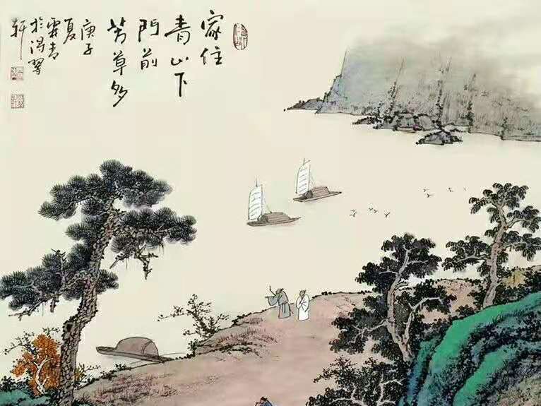 扬帆迟日照,鼓棹好风临. 战国连横策,长亭一曲吟.