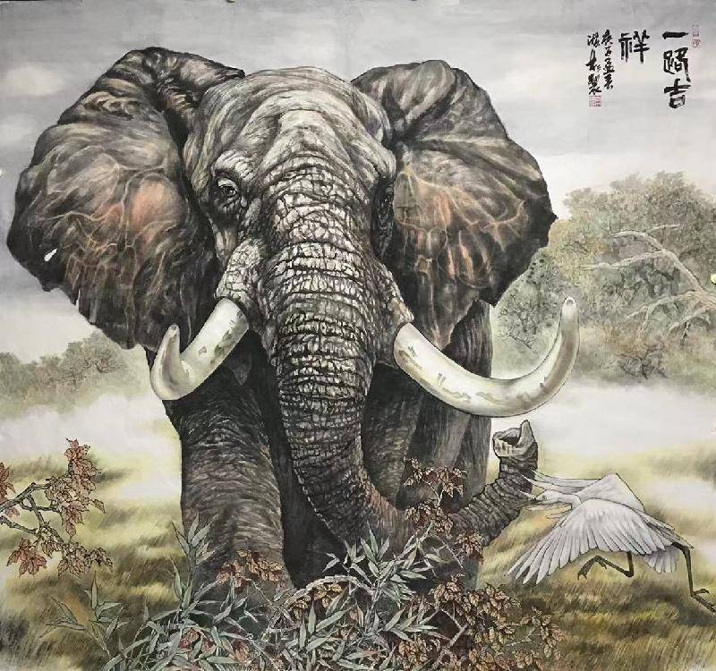 画大象很有名的画家图片