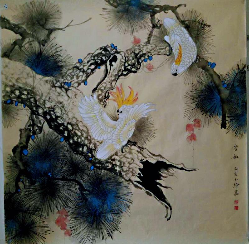 河北省承德滦平青年美女画家敖小铃及其作品欣赏