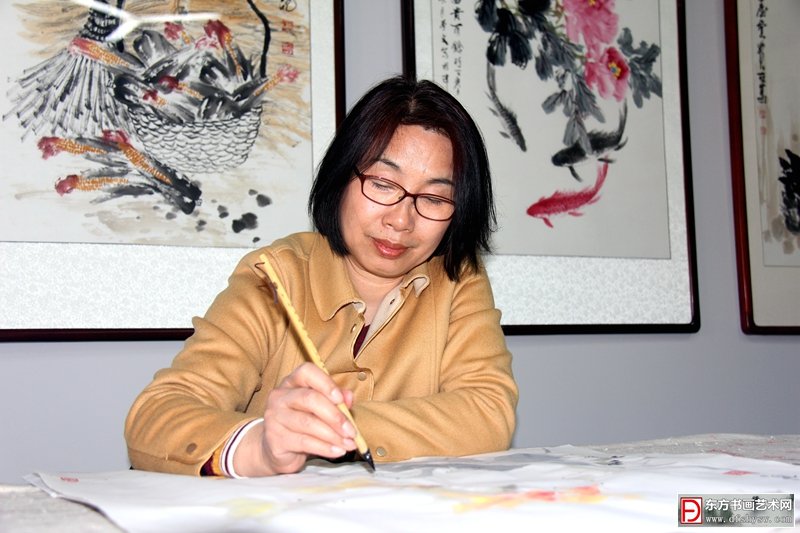 天津市著名画家肖英隽、李永琴做客翰墨君缘艺术馆(图4)