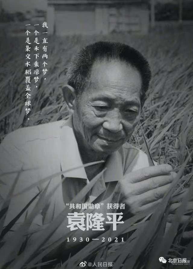 中华风雅颂诗词学校悼袁隆平院士诗词特辑