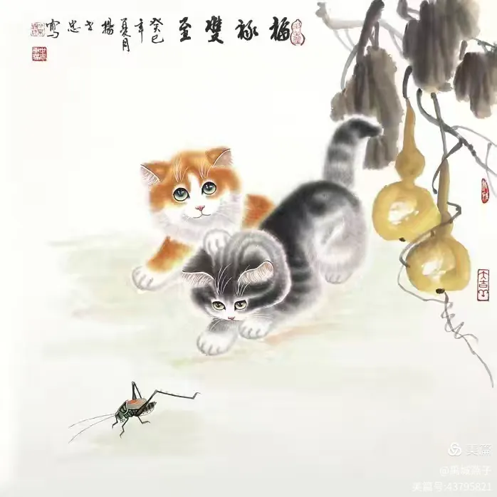 张国贤：为“猫王”杨世忠先生画作题（古风）（图3）
