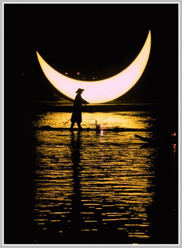 弯弯的月亮和小船图片图片