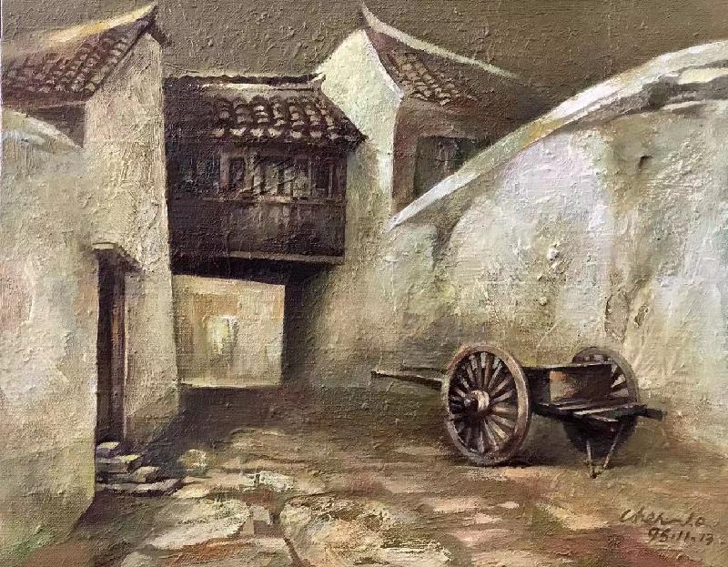 水乡梦舟｜诗画配乐朗诵，画作旅日画家陳建强，配诗旅日诗人季风，播音旅日静月晴美老师｜海外头条（图4）