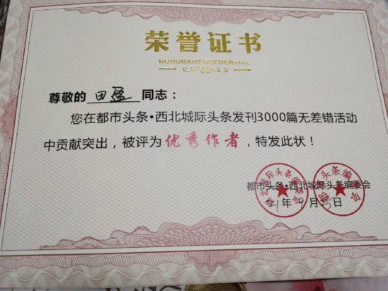 《喜》吉祥的荣誉证书:文/天地丰盈(陕西汉中)(图6)