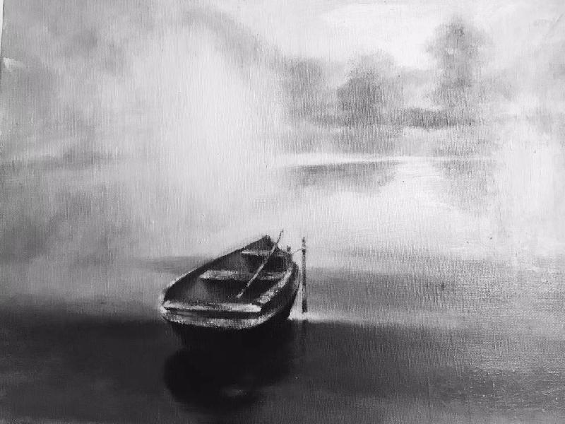 水乡梦舟｜诗画配乐朗诵，画作旅日画家陳建强，配诗旅日诗人季风，播音旅日静月晴美老师｜海外头条（图13）