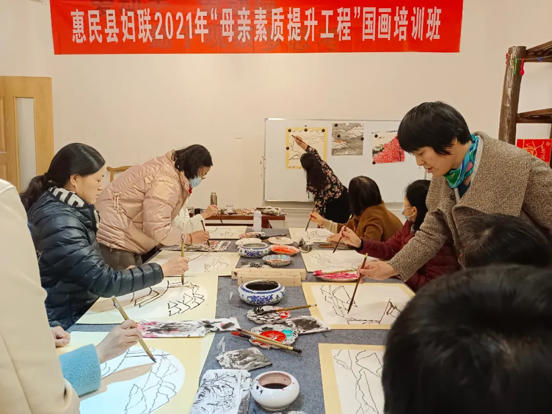 绘国画·愈心灵 | 惠民县妇联举办2021年“母亲素质提升工程”国画培训班（图9）