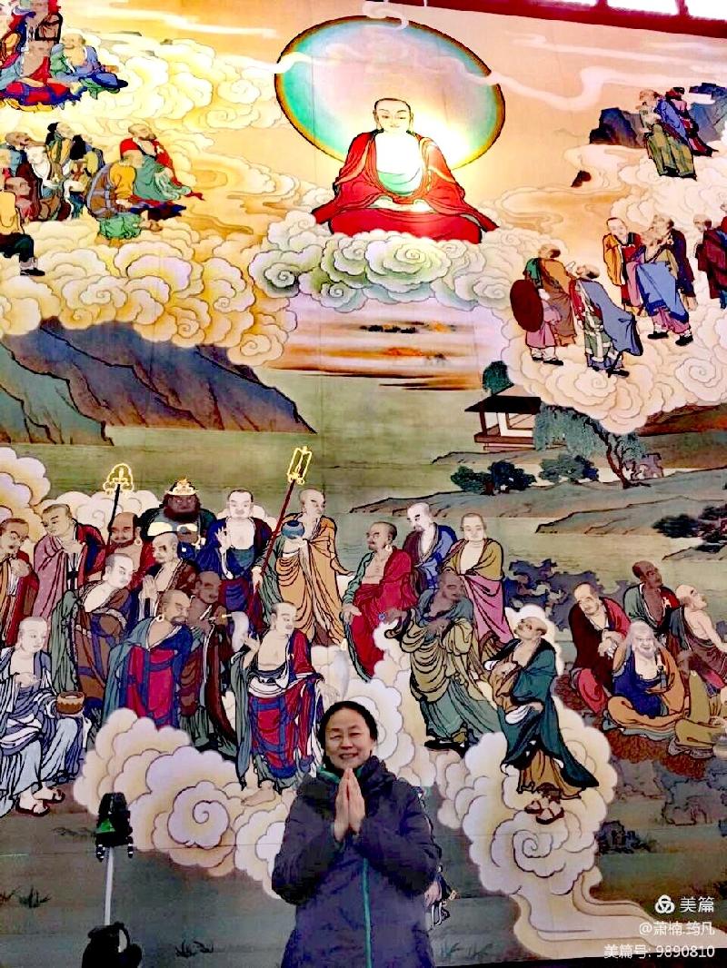 【雅诗总会】精品★萧楠主笔绘制大型壁画【五百罗汉】落座愿海寺——创作篇(图12)