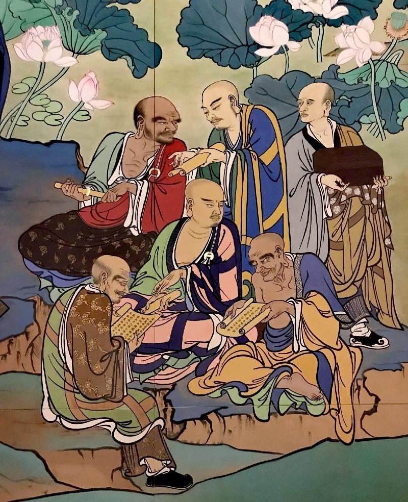 【雅诗总会】精品★萧楠主笔绘制大型壁画【五百罗汉】落座愿海寺——创作篇(图17)