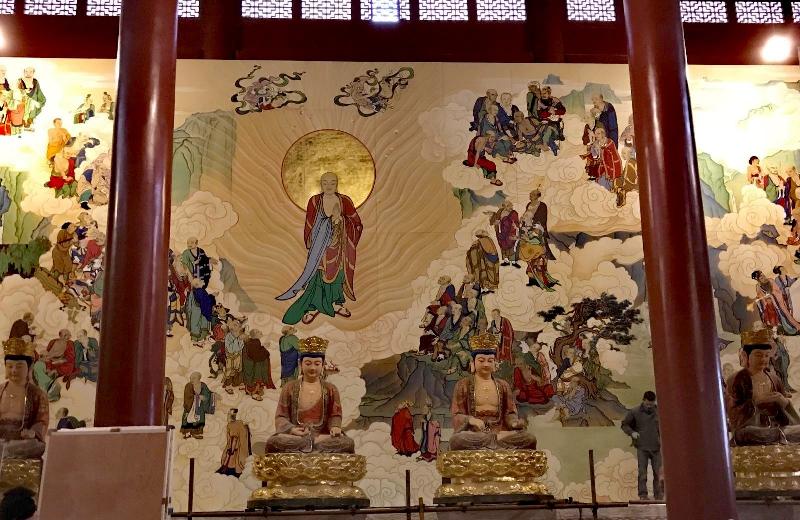 【雅诗总会】精品★萧楠主笔绘制大型壁画【五百罗汉】落座愿海寺——创作篇(图24)