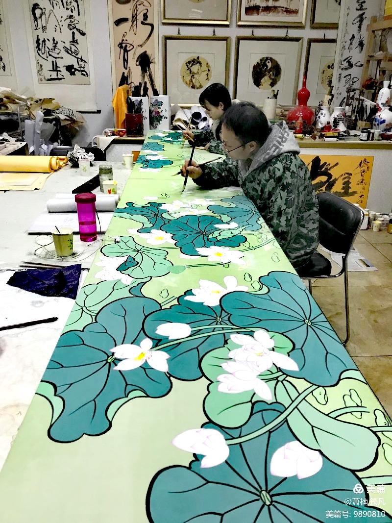 【雅诗总会】精品★萧楠主笔绘制大型壁画【五百罗汉】落座愿海寺——创作篇(图37)