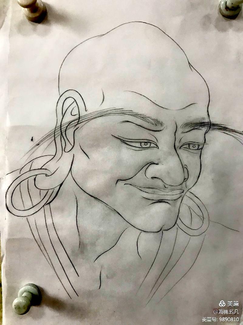 【雅诗总会】精品★萧楠主笔绘制大型壁画【五百罗汉】落座愿海寺——创作篇(图30)