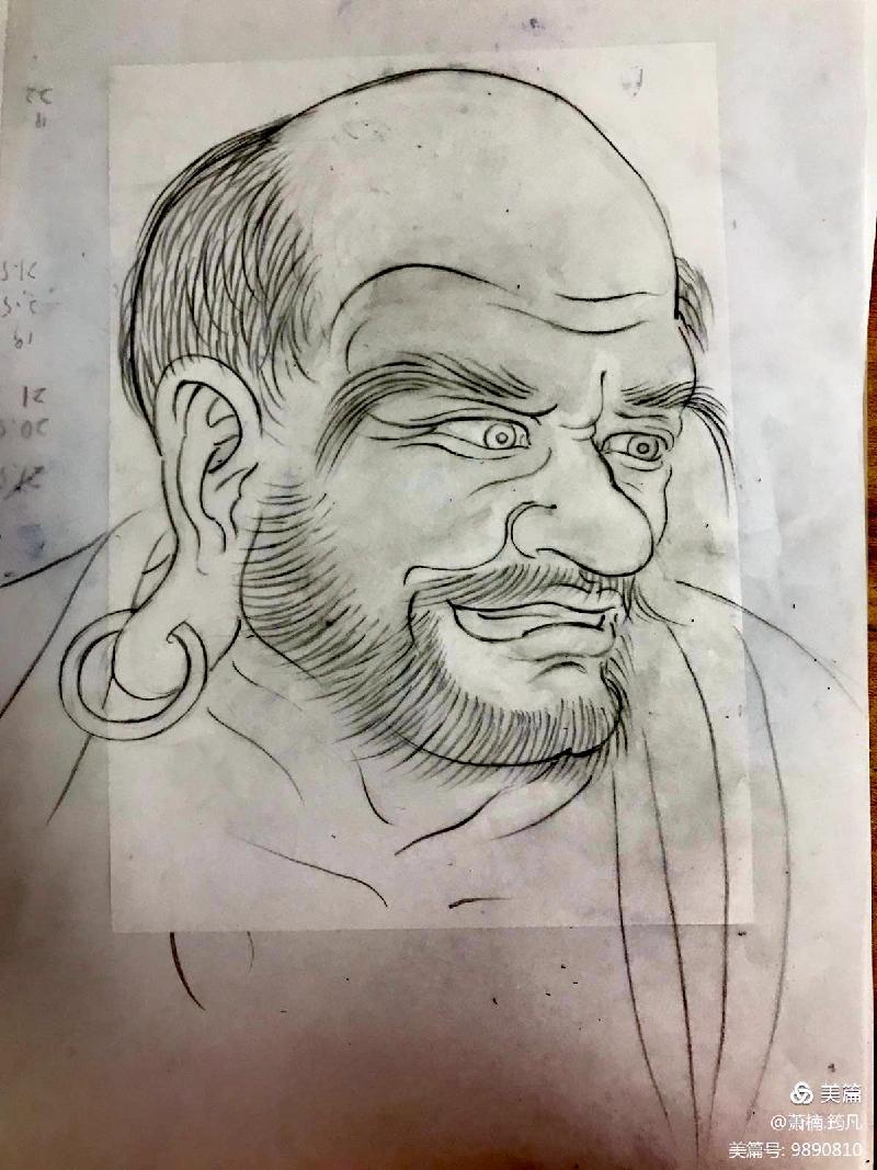 【雅诗总会】精品★萧楠主笔绘制大型壁画【五百罗汉】落座愿海寺——创作篇(图31)