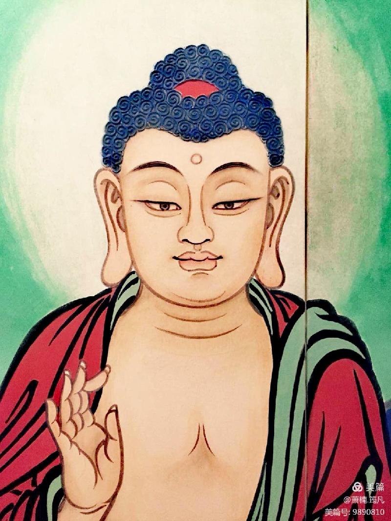 【雅诗总会】精品★萧楠主笔绘制大型壁画【五百罗汉】落座愿海寺——创作篇(图42)