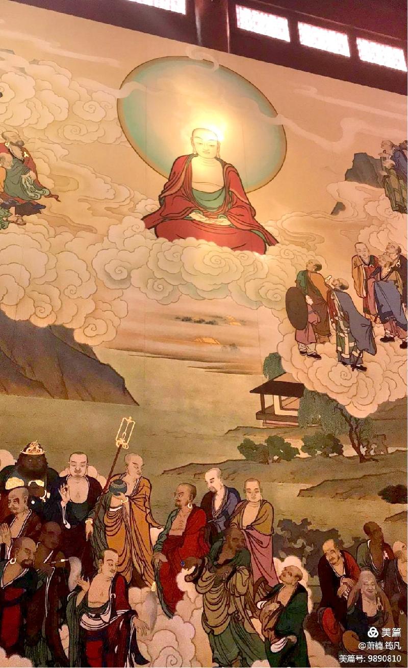 【雅诗总会】精品★萧楠主笔绘制大型壁画【五百罗汉】落座愿海寺——创作篇(图76)