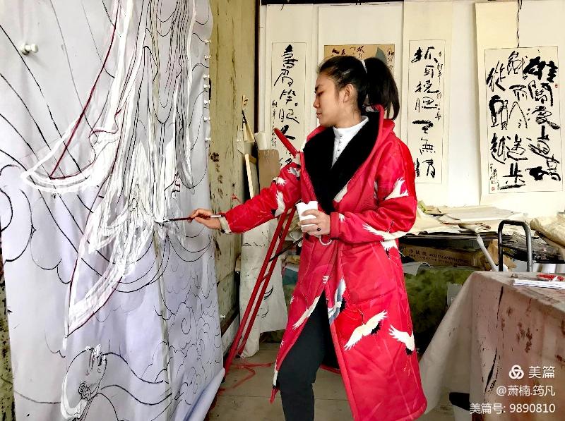 【雅诗总会】精品★萧楠主笔绘制大型壁画【五百罗汉】落座愿海寺——创作篇(图46)