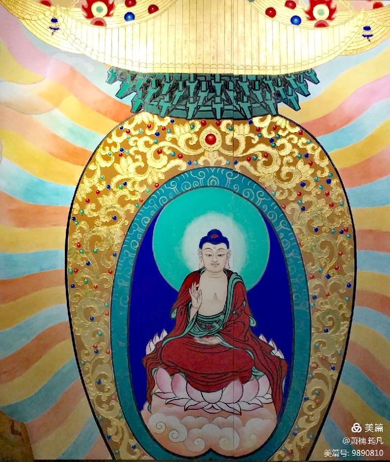 【雅诗总会】精品★萧楠主笔绘制大型壁画【五百罗汉】落座愿海寺——创作篇(图56)