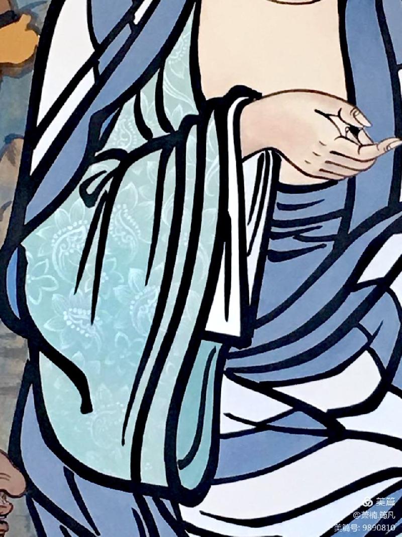 【雅诗总会】精品★萧楠主笔绘制大型壁画【五百罗汉】落座愿海寺——创作篇(图58)