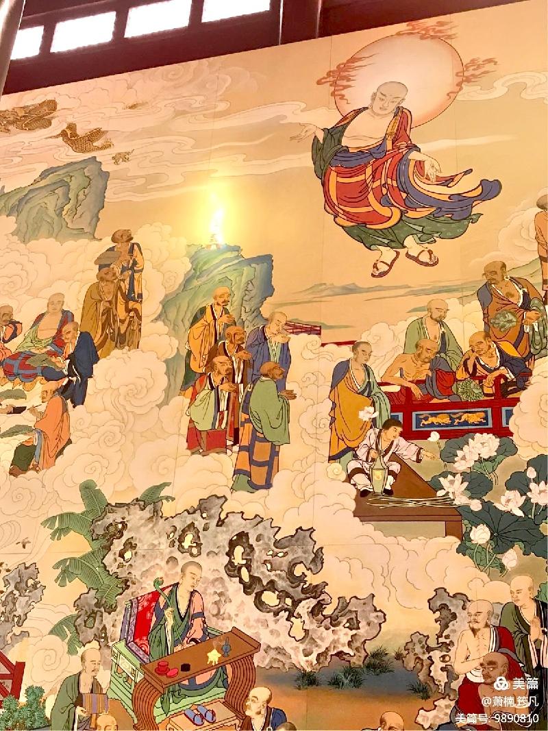 【雅诗总会】精品★萧楠主笔绘制大型壁画【五百罗汉】落座愿海寺——创作篇(图73)