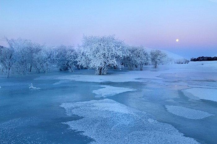 《八声甘州 禾木踏雪》文/新海（湖南）【冰心文化传媒】（图3）