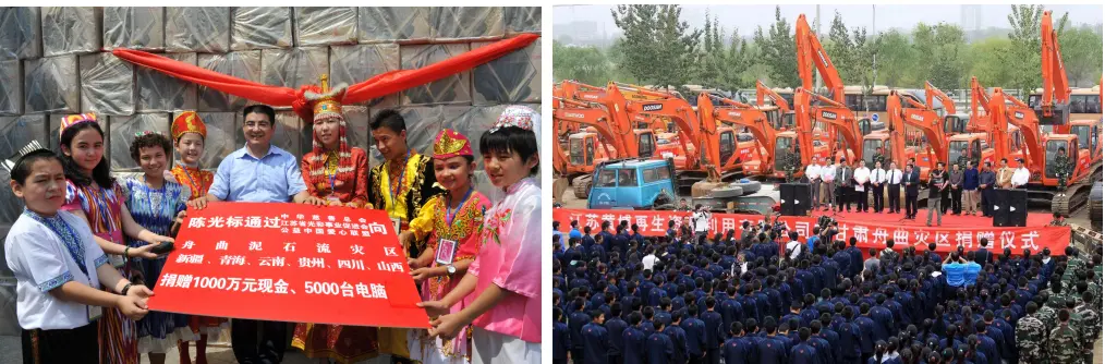“中国首善”陈光标始终抢先在救灾第一线 ——陈光标向甘肃、青海地震灾区捐献 约 4000 多万元物资纪实
