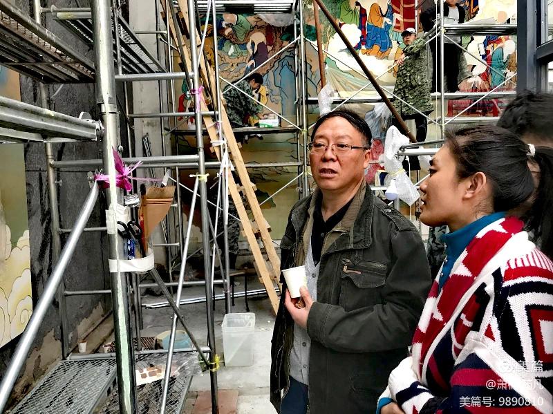 【雅诗总会】精品★萧楠主笔绘制大型壁画【五百罗汉】落座愿海寺——创作篇(图5)