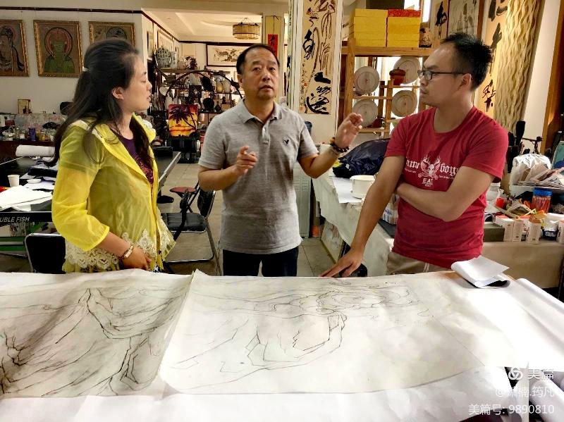 【雅诗总会】精品★萧楠主笔绘制大型壁画【五百罗汉】落座愿海寺——创作篇(图9)