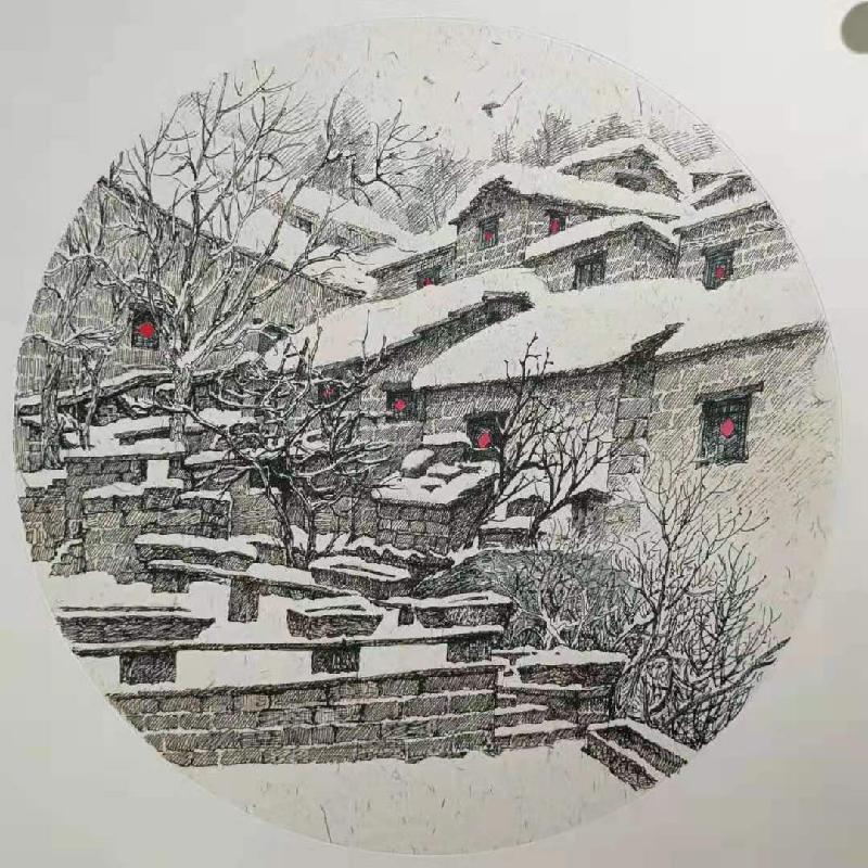 【新诗大观】“钢笔画”仙画雪行||文/沈五群(图4)