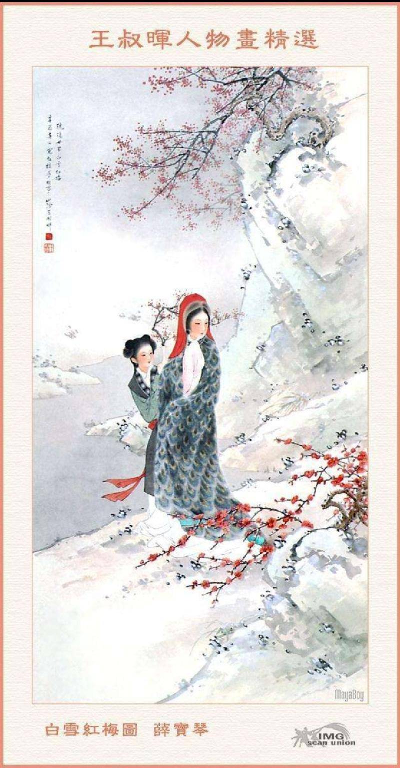 莲步分花冢《兀令·踏雪寻梅》～～题《红楼梦》中人薛宝琴踏雪寻梅