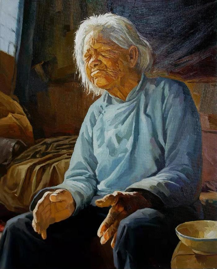 “魅力井陉”大赛优秀作品 | 油画《祈》| 杨立新