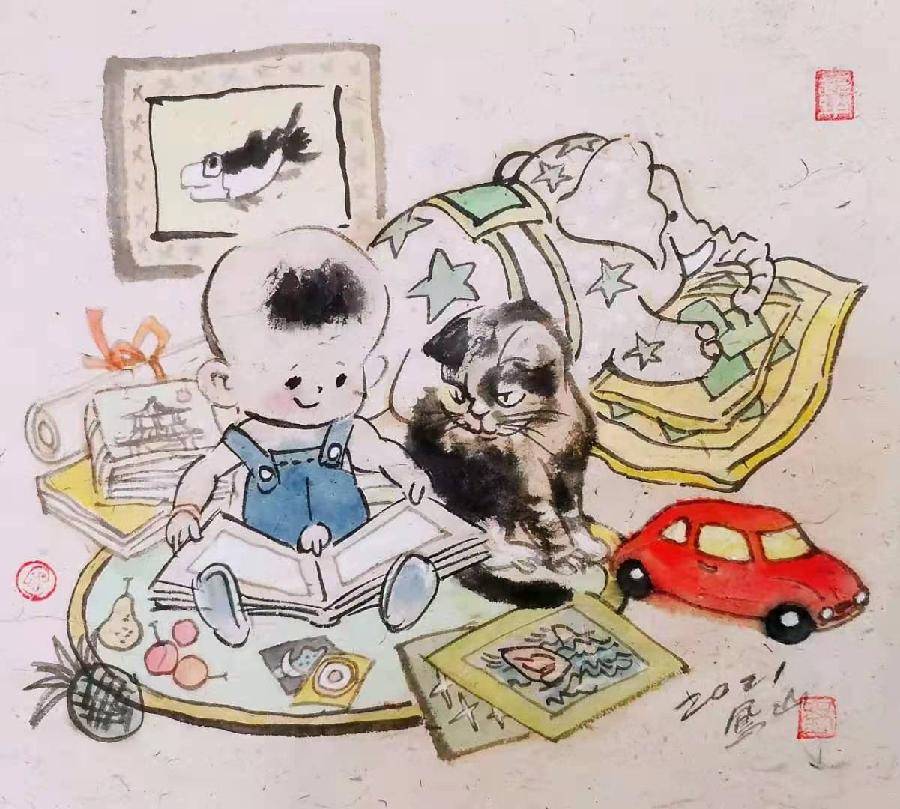 抗疫组诗之七 绘画/刘凤山 配诗/刘锦辉(图6)