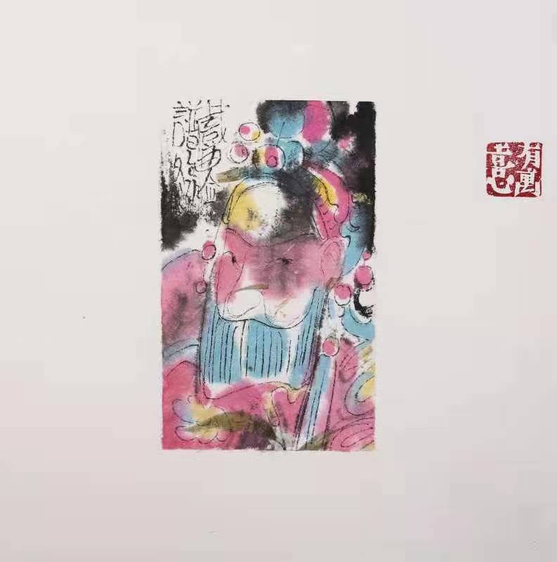 乡间看戏写出大美与神奇‖著名画家韩晓峰作品欣赏(图2)
