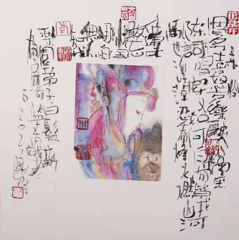 乡间看戏写出大美与神奇‖著名画家韩晓峰作品欣赏(图5)