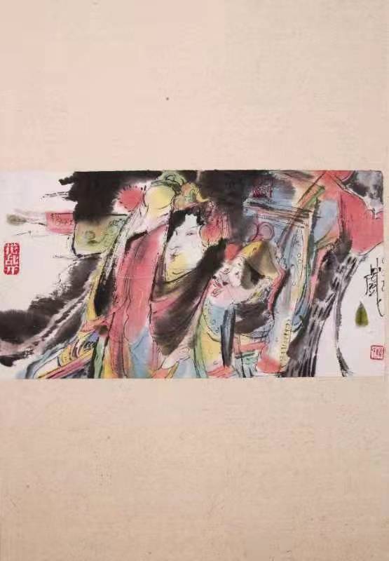 乡间看戏写出大美与神奇‖著名画家韩晓峰作品欣赏(图8)