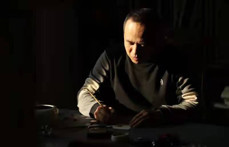 乡间看戏写出大美与神奇‖著名画家韩晓峰作品欣赏(图13)