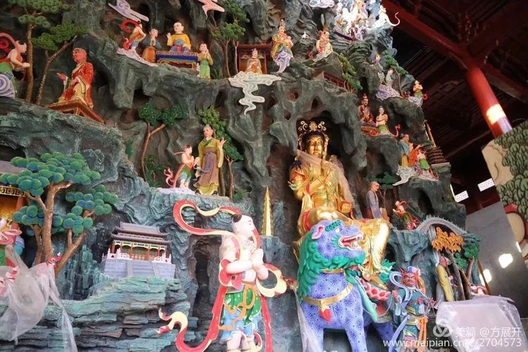 艺术家萧宽迎新年2018元旦为女儿萧楠怡然领衔主笔巨壁八百平米【五百罗汉】成功供奉内蒙古寺庙喝彩（图19）