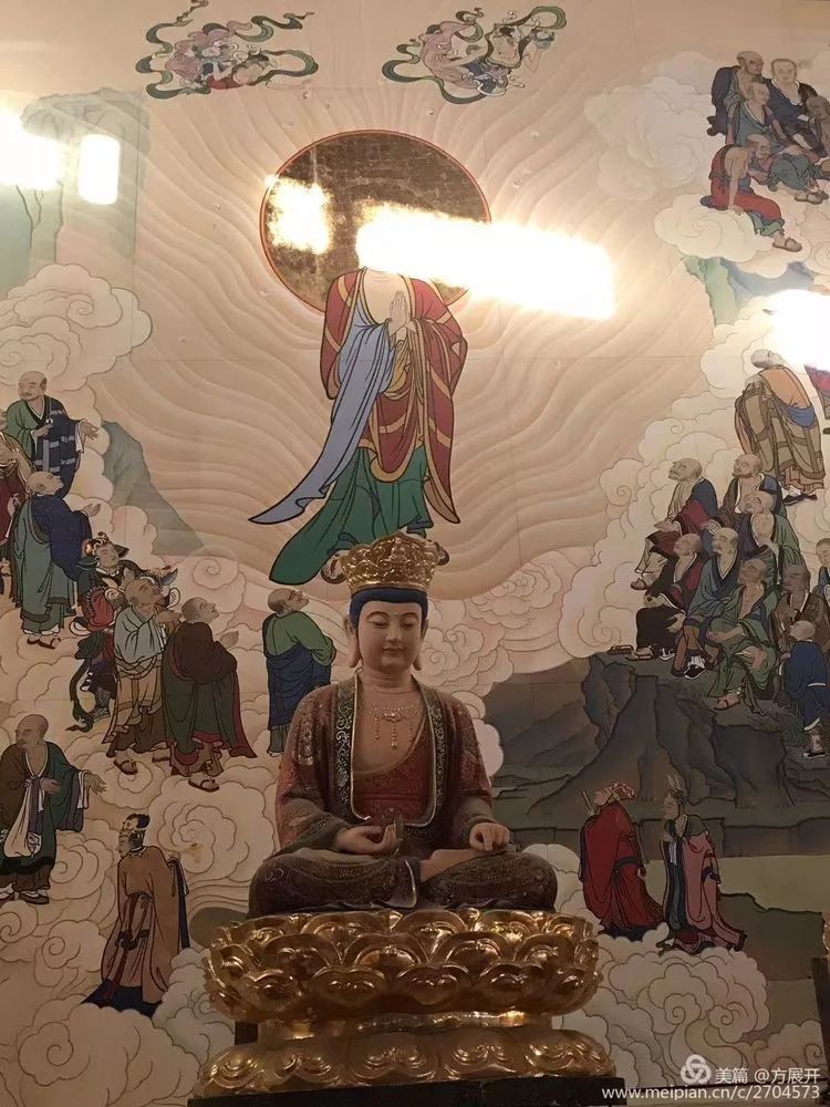 艺术家萧宽迎新年2018元旦为女儿萧楠怡然领衔主笔巨壁八百平米【五百罗汉】成功供奉内蒙古寺庙喝彩（图18）