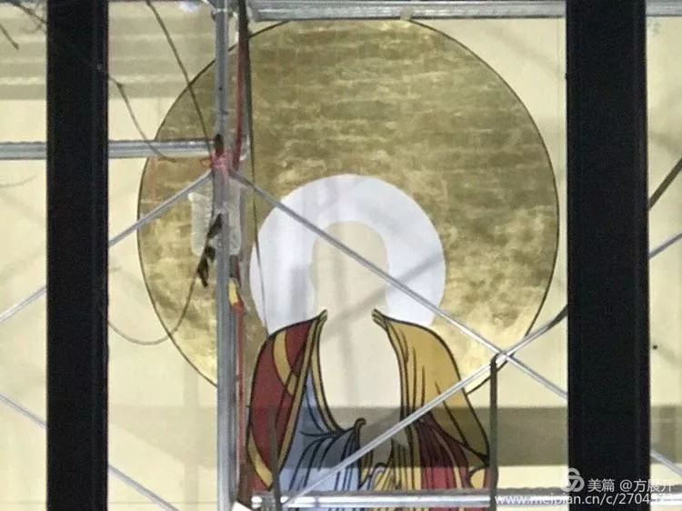 艺术家萧宽迎新年2018元旦为女儿萧楠怡然领衔主笔巨壁八百平米【五百罗汉】成功供奉内蒙古寺庙喝彩（图43）