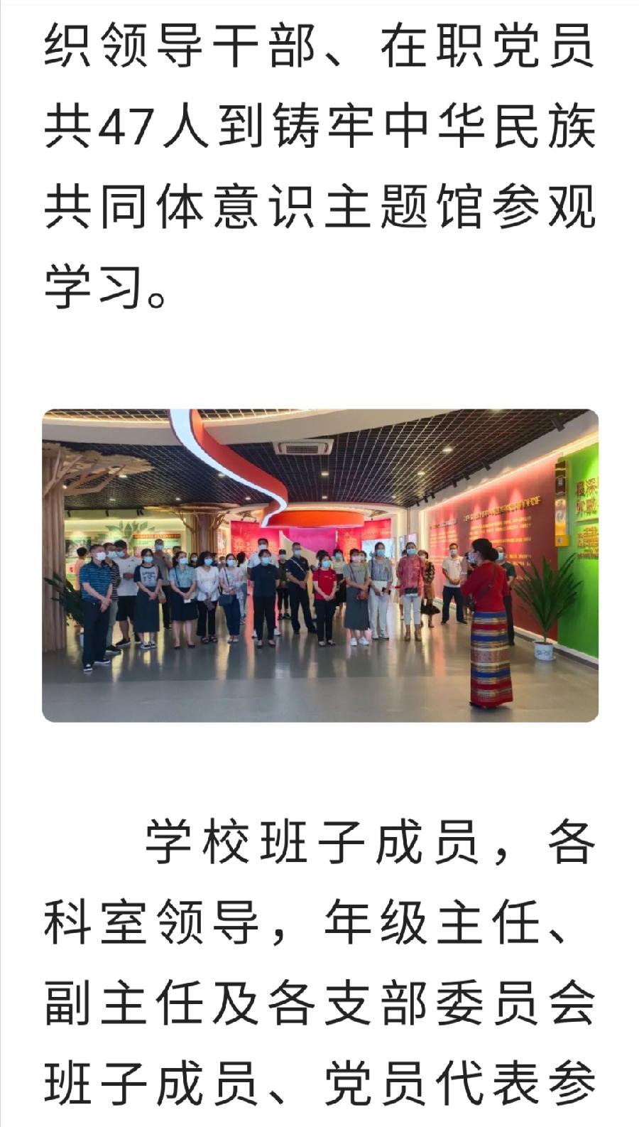 西双版纳州第一中学党委开展“铸牢中华民族共同体意识”主题教育活动州一中党政办（图2）