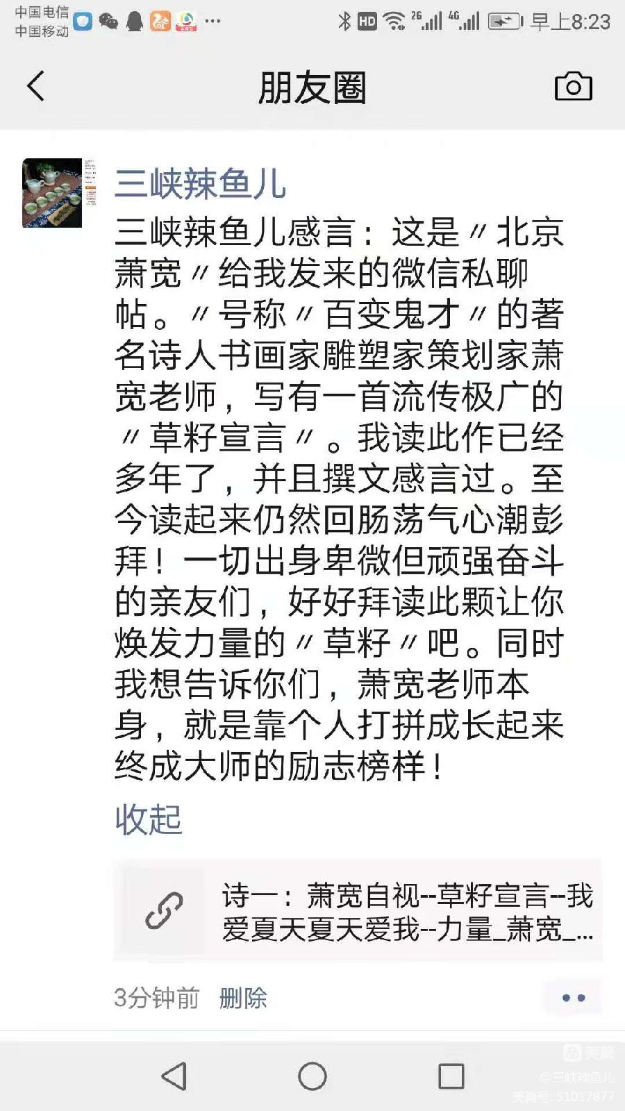 【雅诗总会】张玉新(三峡辣鱼儿)眼中的艺术家萧宽（图21）