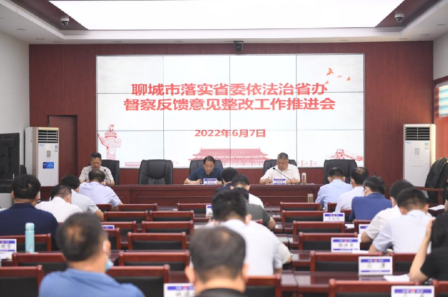 【法治聊城】聊城市召开落实省委依法治省办督察反馈问题整改工作推进会(图2)