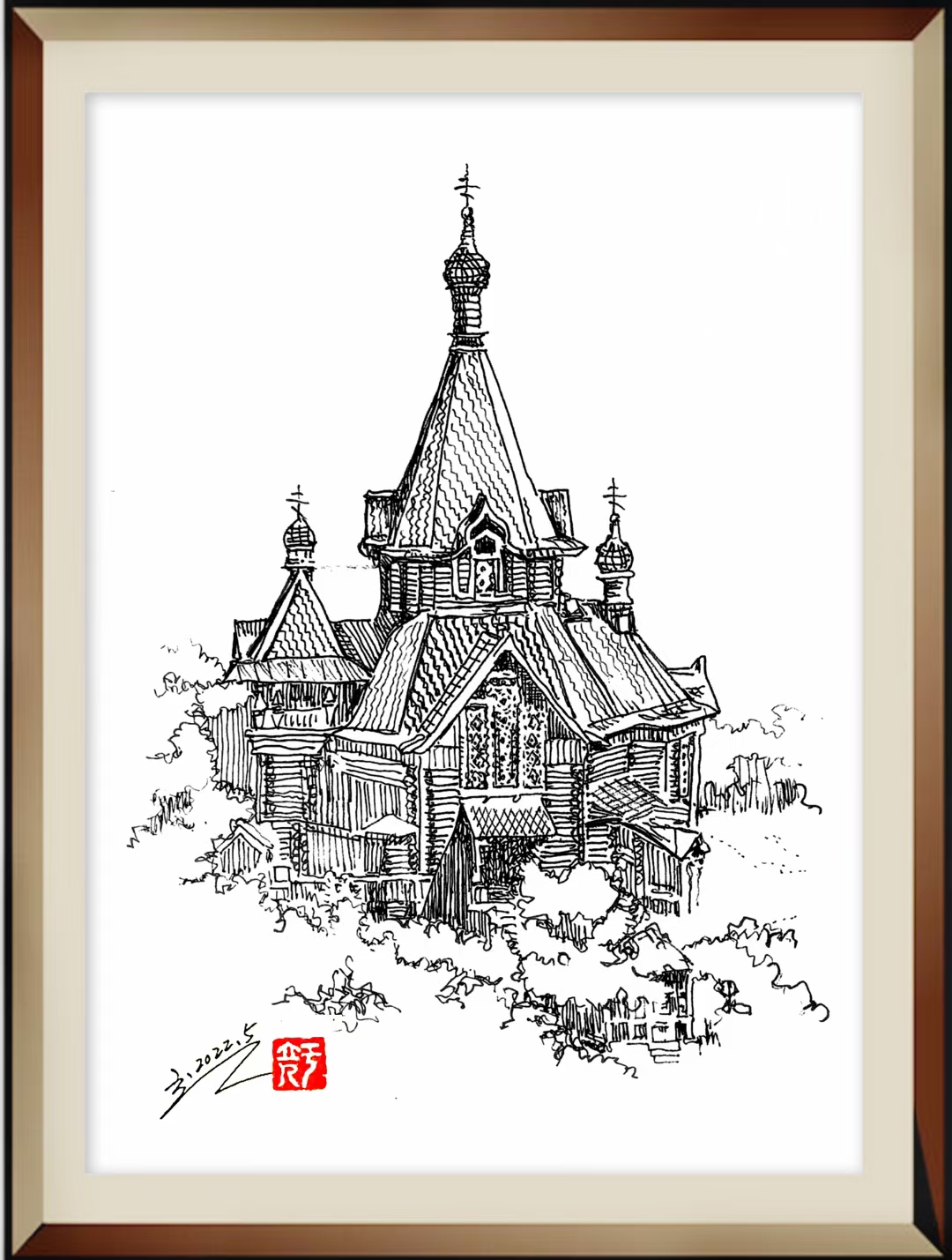 立人:钢笔画作品欣赏(一)（图7）